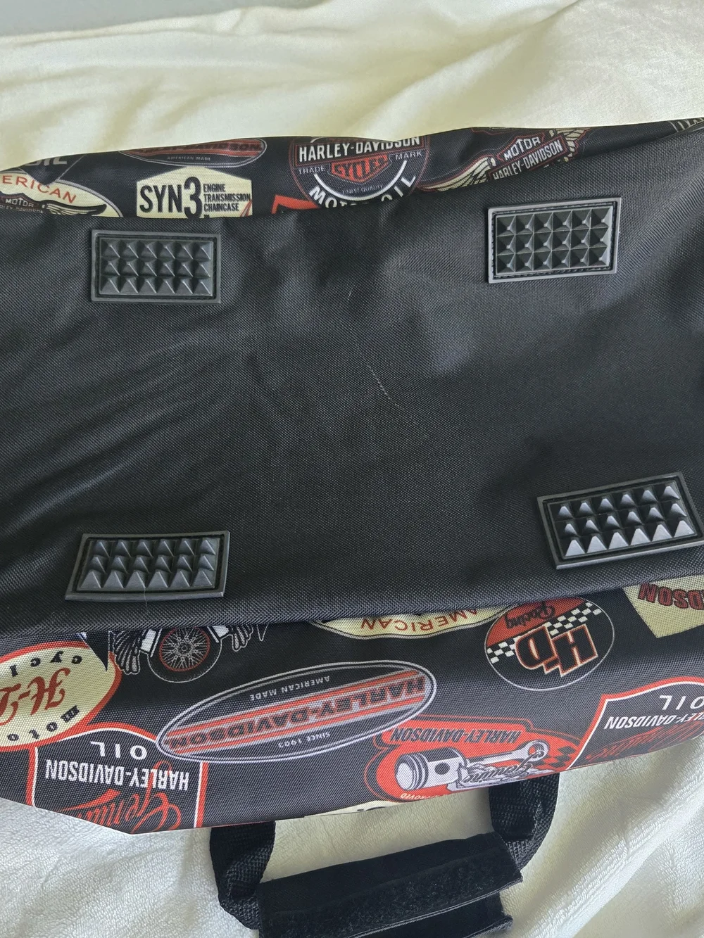 Harley-Davidson Black & Orange Duffel Bag